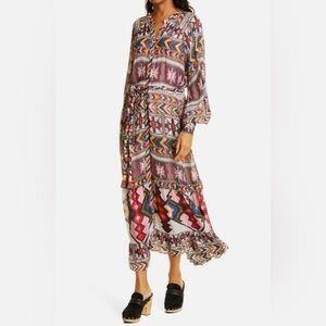 FARM Rio Amulet Multi Color Boho Maxi Dress